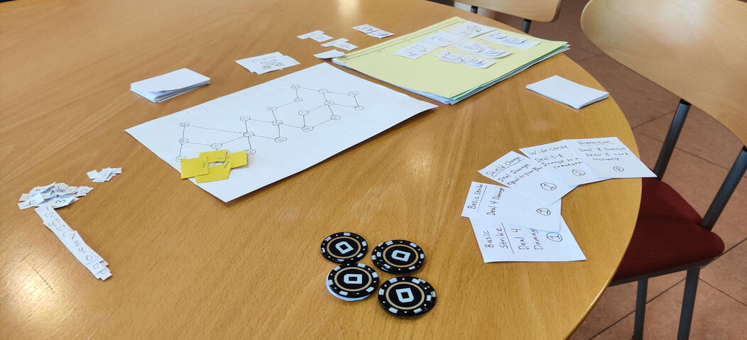 Paper Prototype... V2.0. Neater and cleaner than its predecessor with some additional parts and visualisations more mechanics.